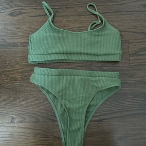 SHEINA GREEN bikini high cut (M)
